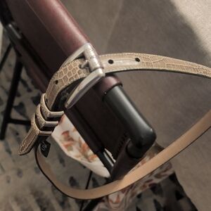 Brighton Crocodile Print-Embossed Belt